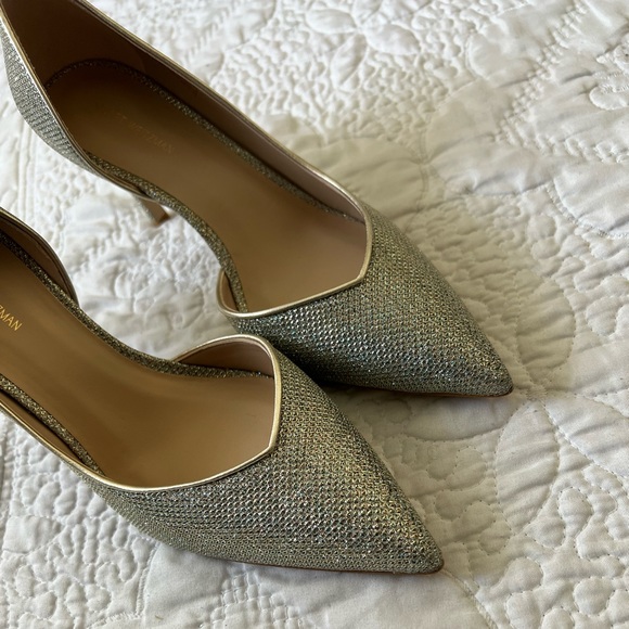 STUART WEITZMAN Avenue Metallic Pump Size 8 - Picture 8 of 10
